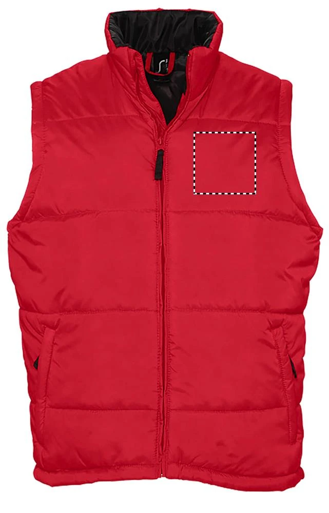 Warm - pánska vesta 210g - Sol's – forest green – tlačová plocha – Hruď