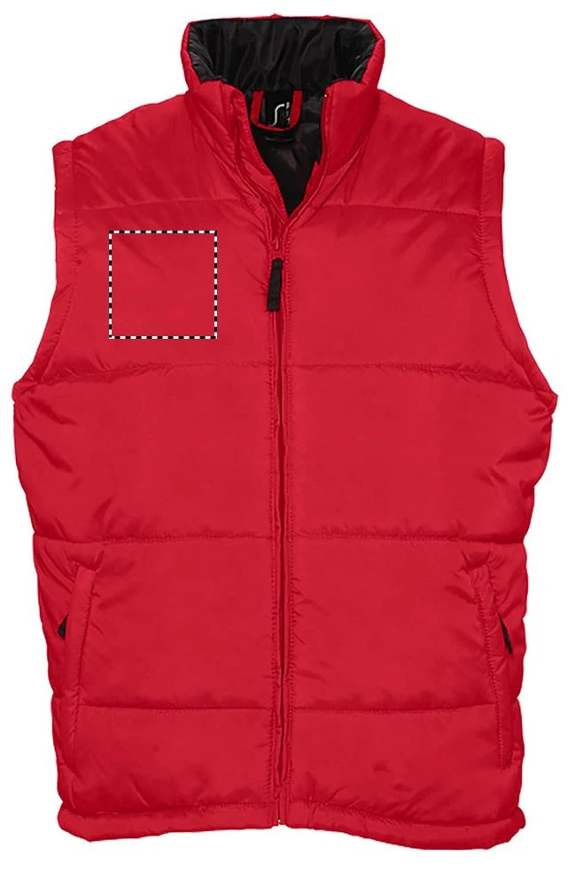Warm - pánska vesta 210g - Sol's – forest green – tlačová plocha – Hruď vpravo