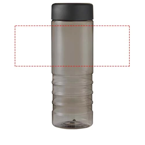 H2O Active® Eco Treble 750 ml fľaša na vodu so skrutkovacím uzáverom – uhelná – tlačová plocha – Po obvode