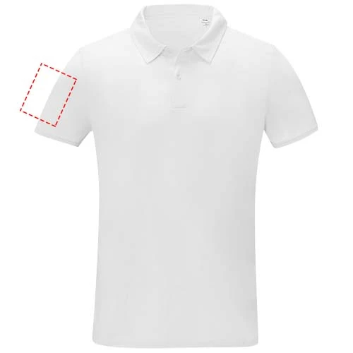 Pánske polo s krátkym rukávom Deimos cool fit - Elevate – bílá – tlačová plocha – Pravý biceps