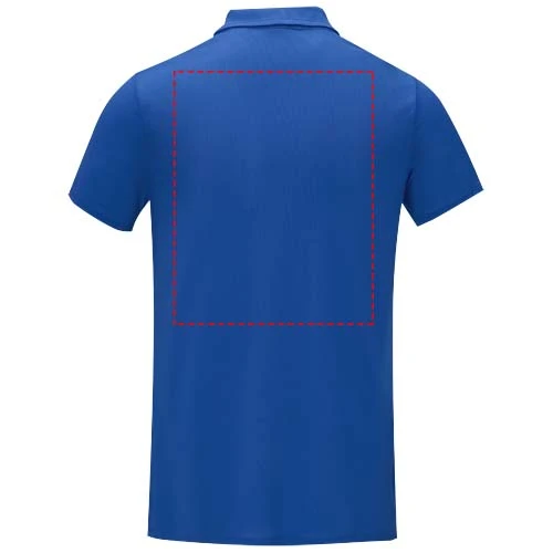 Pánske polo s krátkym rukávom Deimos cool fit - Elevate – modrá – tlačová plocha – Horná časť chrbta