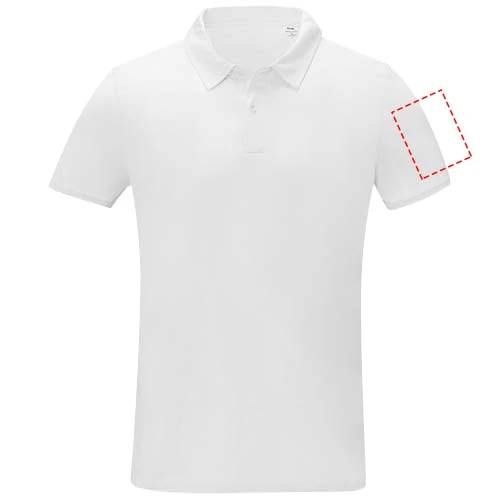 Pánske polo s krátkym rukávom Deimos cool fit - Elevate – bílá – tlačová plocha – Ľavý biceps