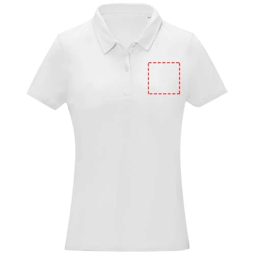 Dámske polo s krátkym rukávom Deimos cool fit - Elevate – bílá – tlačová plocha – Ľavá strana hrude