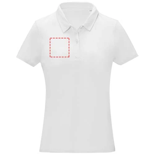 Dámske polo s krátkym rukávom Deimos cool fit - Elevate – bílá – tlačová plocha – Pravá strana hrude