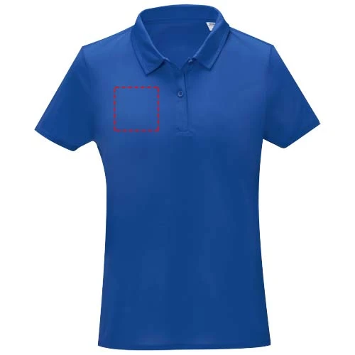 Dámske polo s krátkym rukávom Deimos cool fit - Elevate – modrá – tlačová plocha – Pravá strana hrude