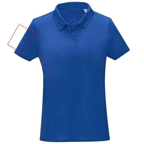 Dámske polo s krátkym rukávom Deimos cool fit - Elevate – modrá – tlačová plocha – Pravý biceps