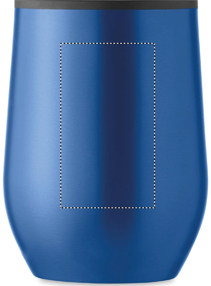 Hrnček s dvojitou stenou 350ml – modrá – tlačová plocha – Predná strana – laser