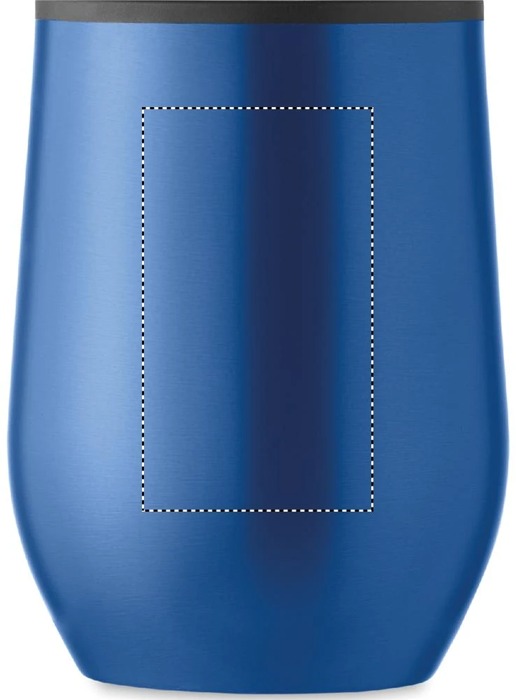Hrnček s dvojitou stenou 350ml – modrá – tlačová plocha – BACK LASER