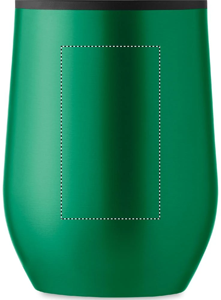 Hrnček s dvojitou stenou 350ml – zelená – tlačová plocha – BACK LASER
