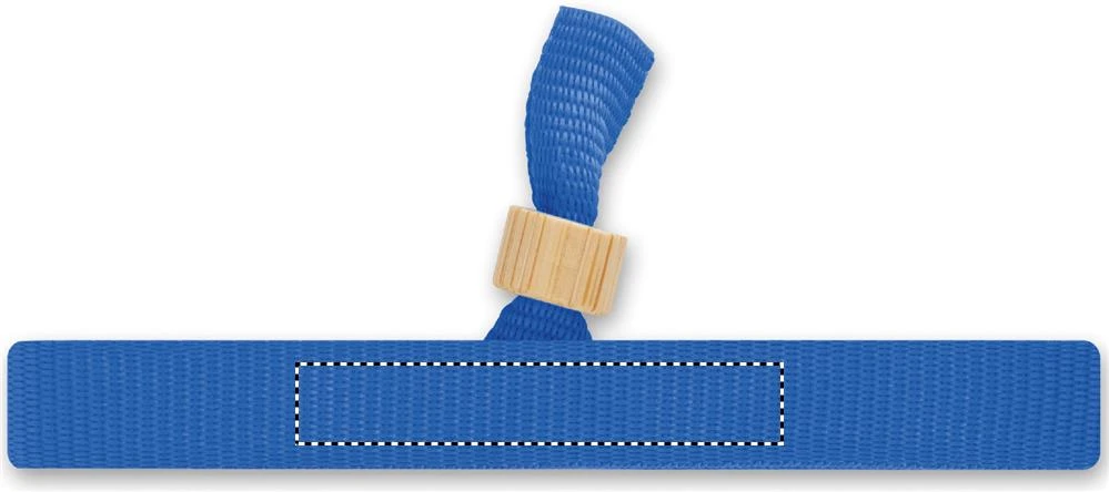 Náramok na zápästie z RPET – modrá – tlačová plocha – Bok 1