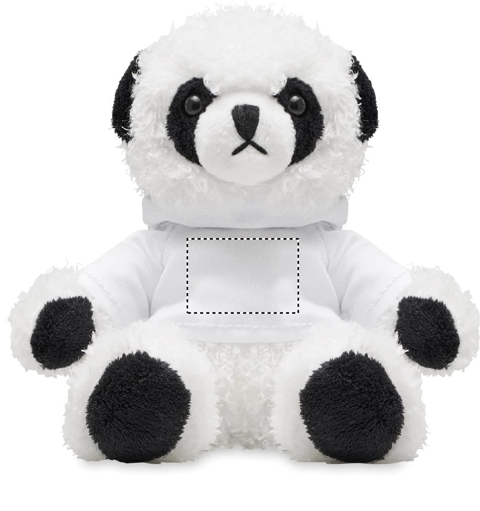 Plyšový medvedík Panda – bílá – tlačová plocha – Predná strana