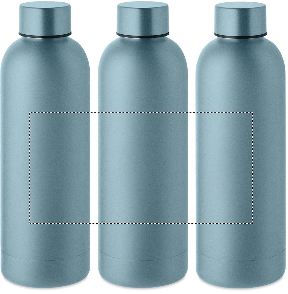 Dvojstenná fľaša 500ml – dětská modrá – tlačová plocha – Dookola (rotačná sieťotlač)