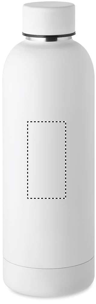 Dvojstenná fľaša 500ml – bílá – tlačová plocha – Predná strana