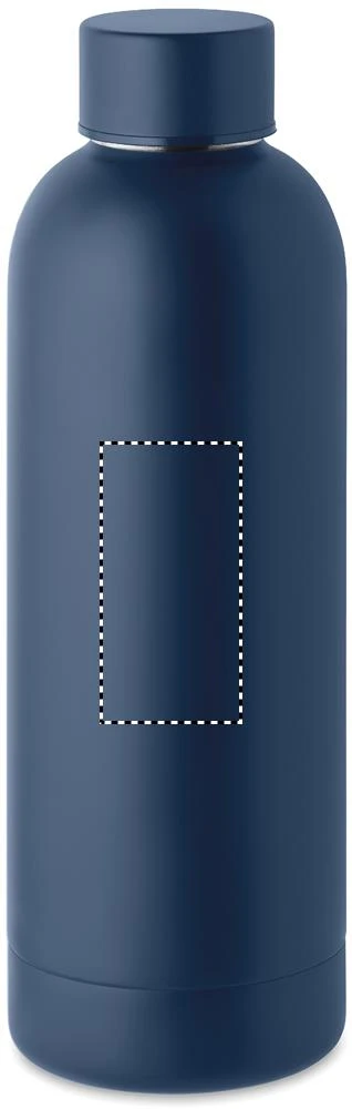 Dvojstenná fľaša 500ml – francouzská námořnická modř – tlačová plocha – Predná strana