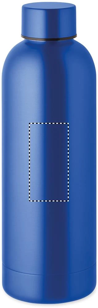 Dvojstenná fľaša 500ml – modrá – tlačová plocha – Zadná strana