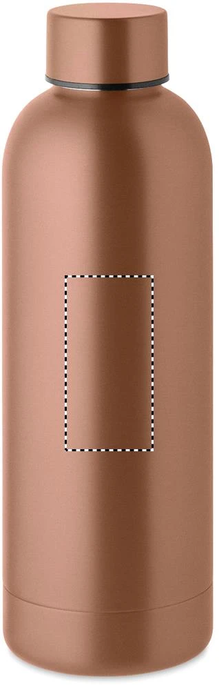 Dvojstenná fľaša 500ml – měděná – tlačová plocha – Zadná strana