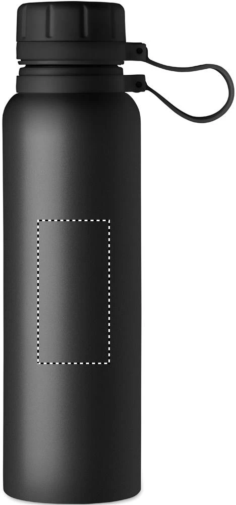 Dvojstenná fľaša 780 ml – černá – tlačová plocha – Predná strana