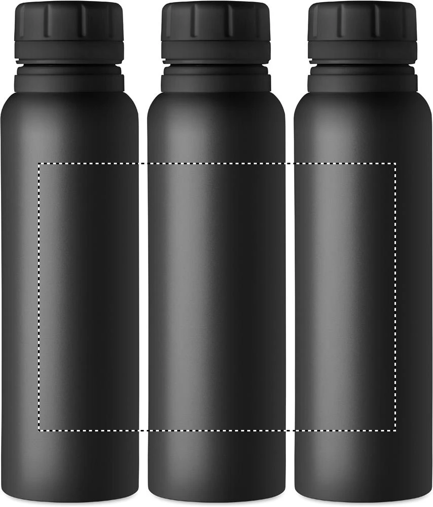 Dvojstenná fľaša 780 ml – černá – tlačová plocha – Dookola (rotačná sieťotlač)