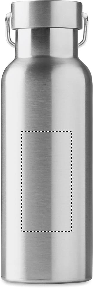 Obedová súprava z nerezu – černá – tlačová plocha – FRONT BOTTLE