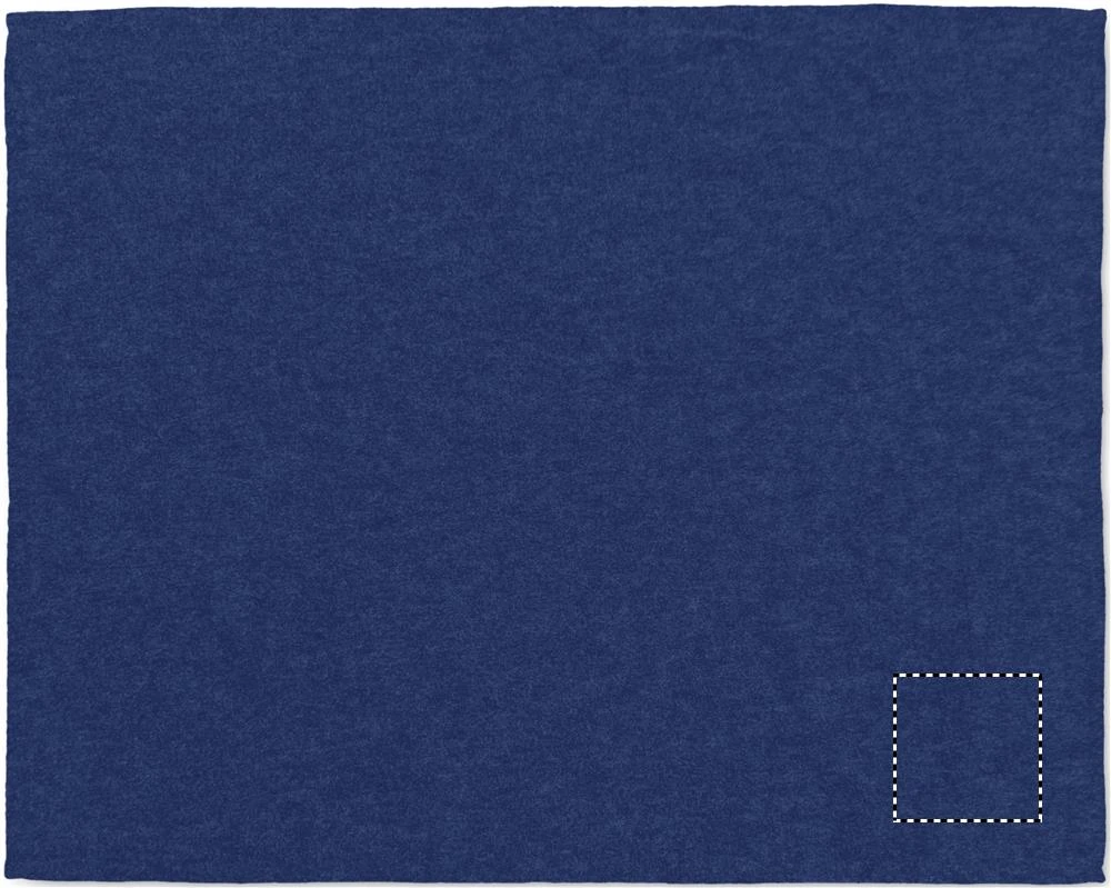 Fleecová deka RPET – modrá – tlačová plocha – BLANKET