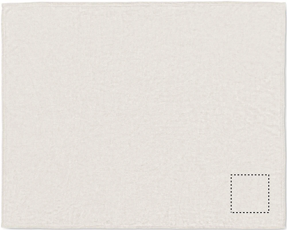 Fleecová deka RPET – béžová – tlačová plocha – BLANKET