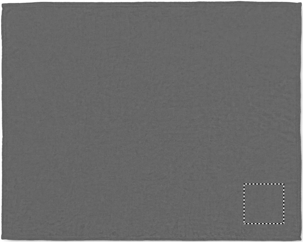 Fleecová deka RPET – kamenně šedá – tlačová plocha – BLANKET