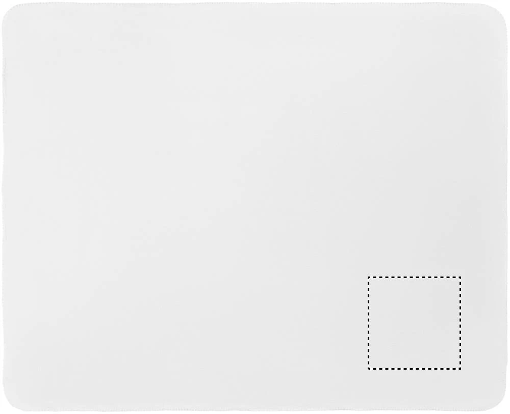RPET fleecová deka 130 gr/m² – bílá – tlačová plocha – BLANKET