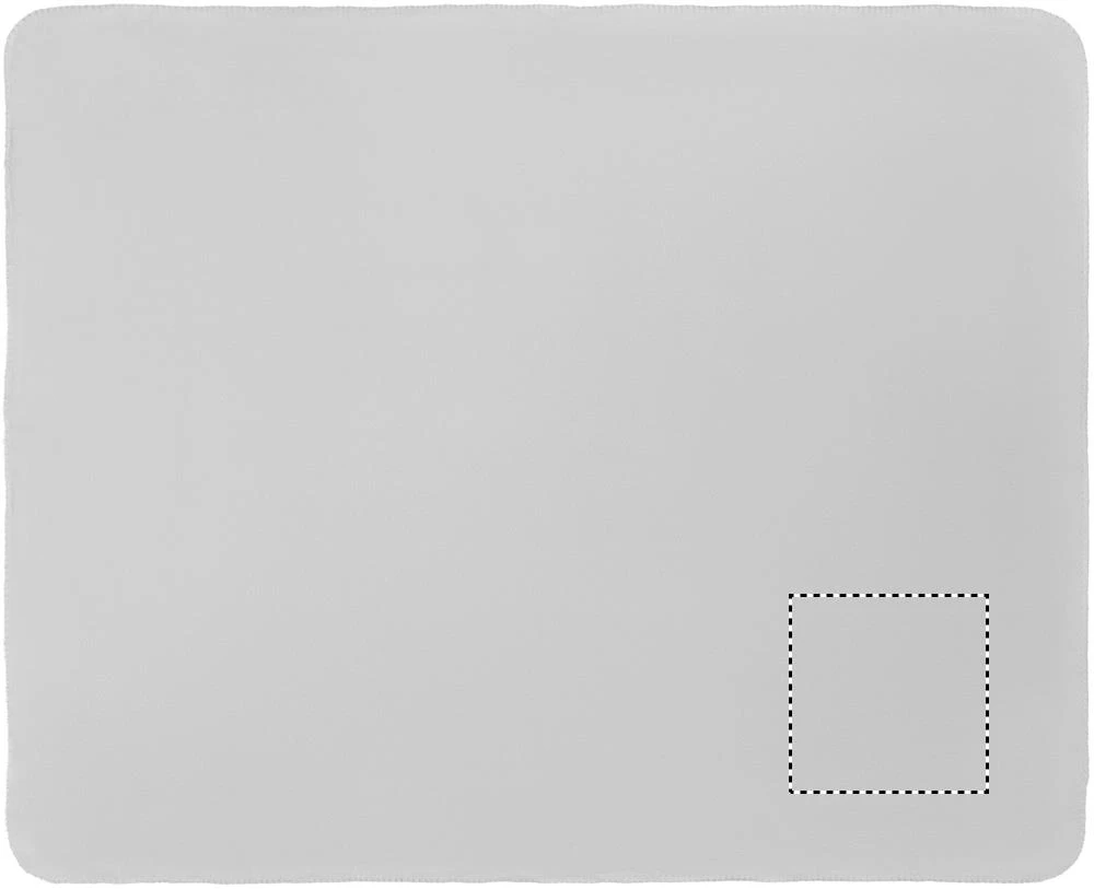 RPET fleecová deka 130 gr/m² – šedá – tlačová plocha – BLANKET