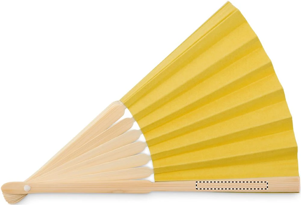 Vejár z bambusu – žlutá – tlačová plocha – FRONT B
