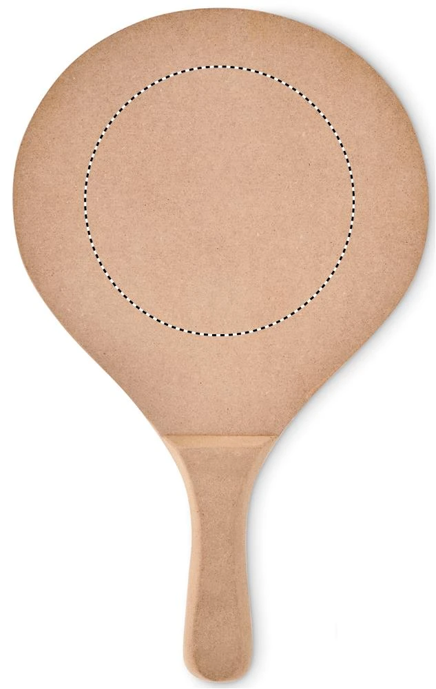 Set na plážový tenis – barva dřeva – tlačová plocha – RACKET 2 SIDE 1