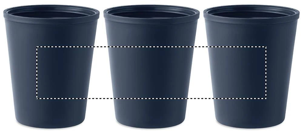Téglik z recyklovaného PP – francouzská námořnická modř – tlačová plocha – Dookola (rotačná sieťotlač)