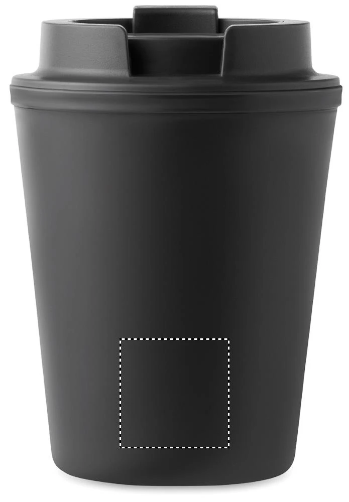 Téglik z recyklovaného PP – černá – tlačová plocha – BACK LOWER