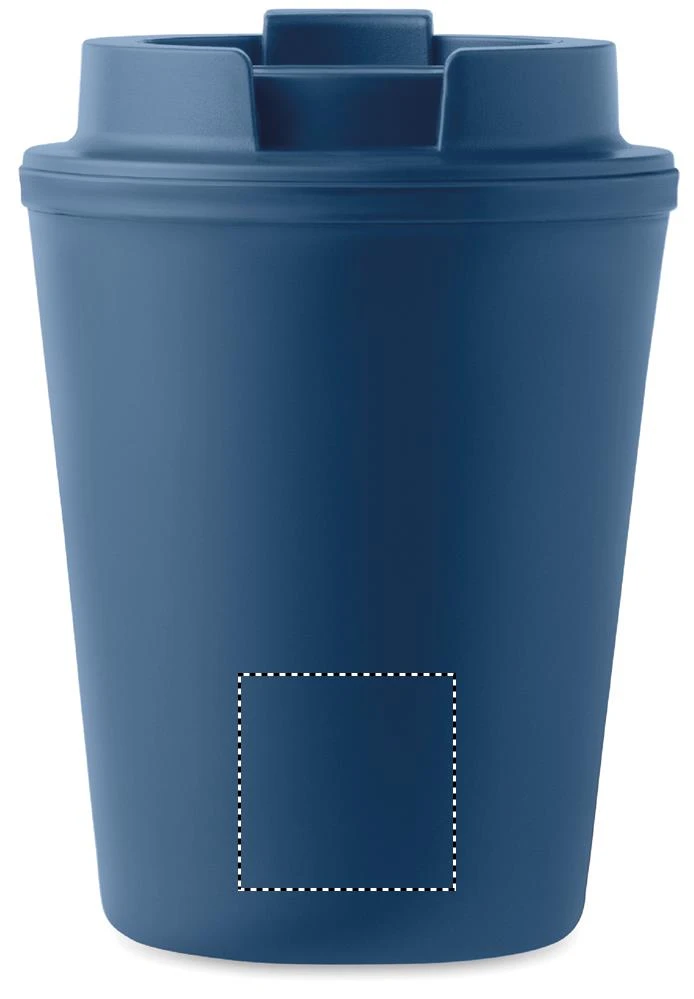 Téglik z recyklovaného PP – modrá – tlačová plocha – BACK LOWER