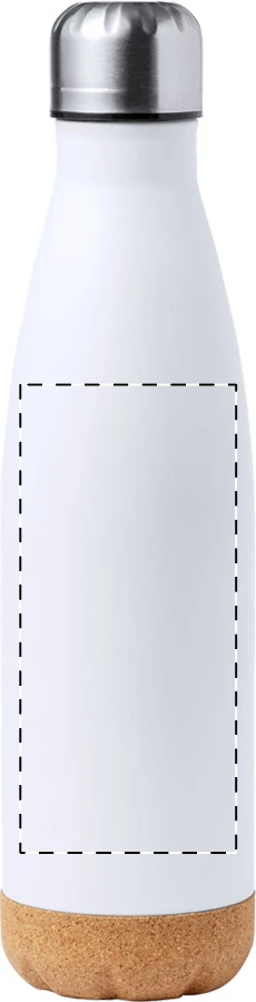 Nocov fľaša z nerez ocele – white – tlačová plocha – Predná strana
