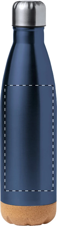 Nocov fľaša z nerez ocele – dark blue – tlačová plocha – Predná strana