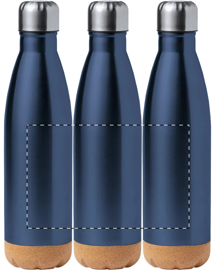 Nocov fľaša z nerez ocele – dark blue – tlačová plocha – Celoplošná potlač – rotačná sieťotlač