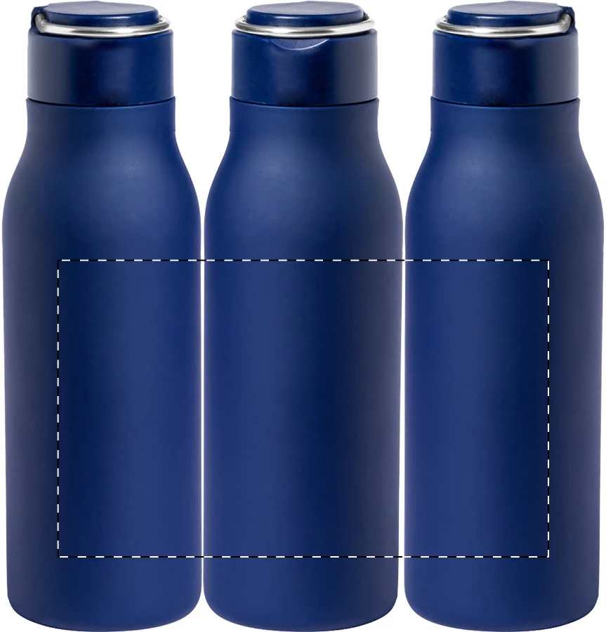 Rissip fľaša z nerez ocele – dark blue – tlačová plocha – Celoplošná potlač – rotačná sieťotlač