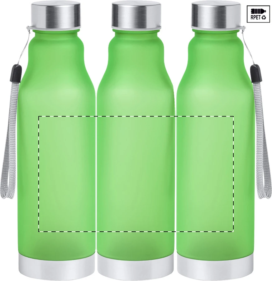 Dolba RPET flaša – green – tlačová plocha – Celoplošná potlač – rotačná sieťotlač