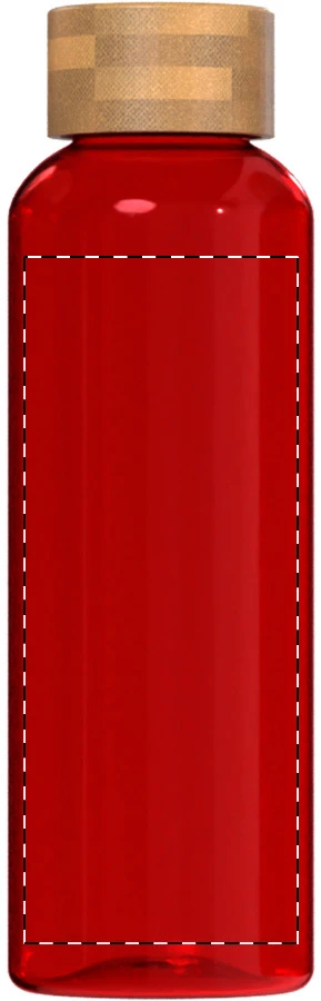 Pemboo RPET flaša – red – tlačová plocha – Predná strana