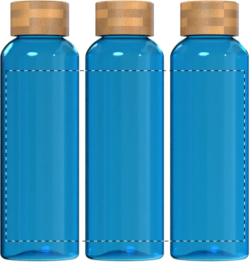 Pemboo RPET flaša – light blue – tlačová plocha – Obal