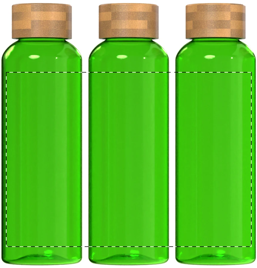 Pemboo RPET flaša – green – tlačová plocha – Obal
