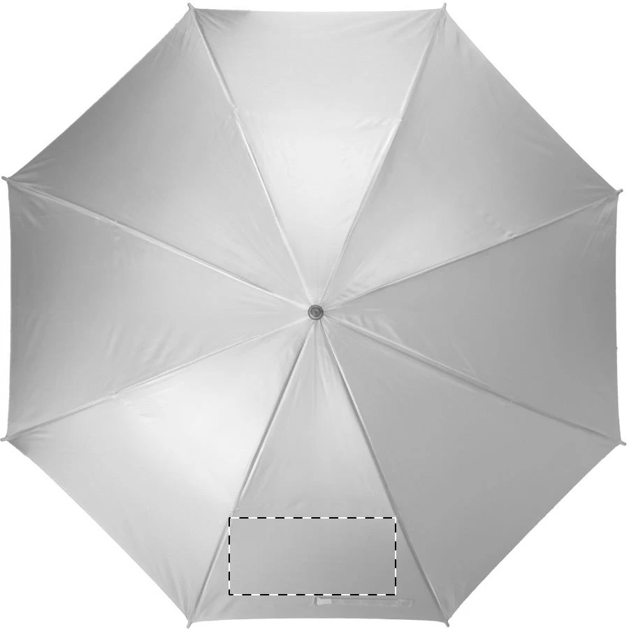 Elvia dáždnik – white – tlačová plocha – Panel 1 - s uzatváracím remienkom (číslovanie panelov v smere hodinových ručičiek)
