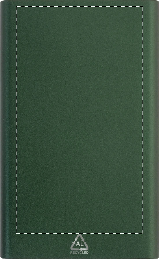 RaluFour power banka – green – tlačová plocha – Predná strana