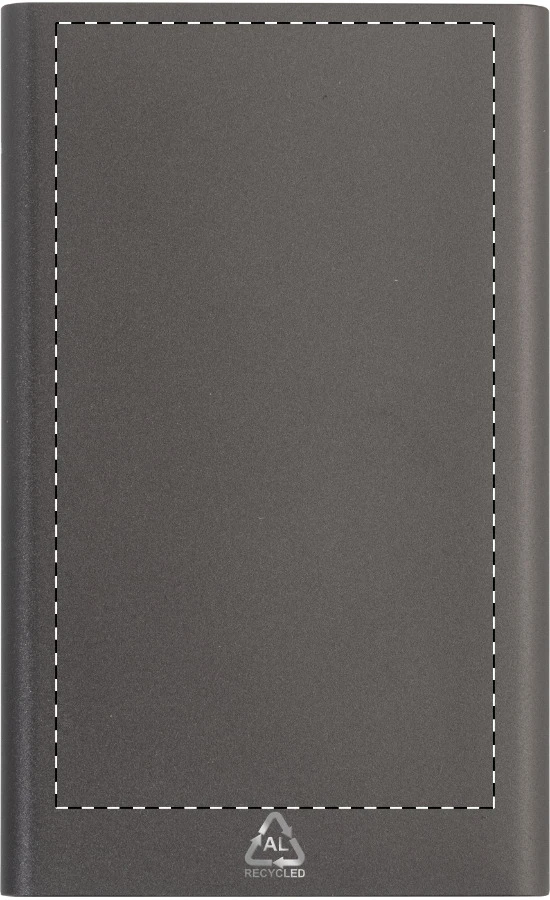 RaluFour power banka – grey – tlačová plocha – Predná strana