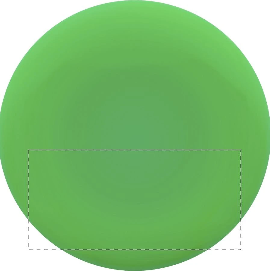 Reppy frisbee – green – tlačová plocha – Vrchná - spodná časť