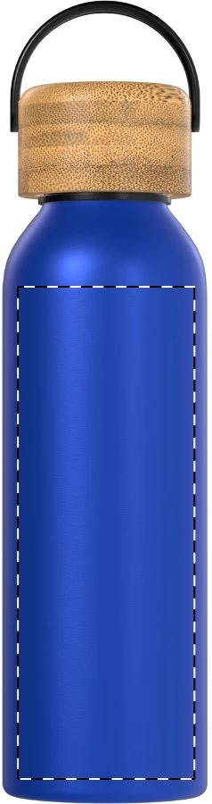 Zoboo hliníková fľaša – blue – tlačová plocha – Predná strana
