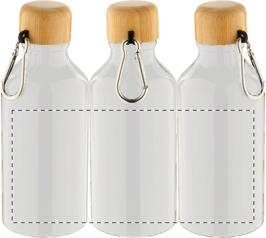Monbo hliníková fľaša – white – tlačová plocha – Obal