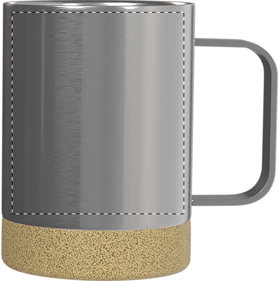 Corgox termo hrnček – silver – tlačová plocha – Pravák