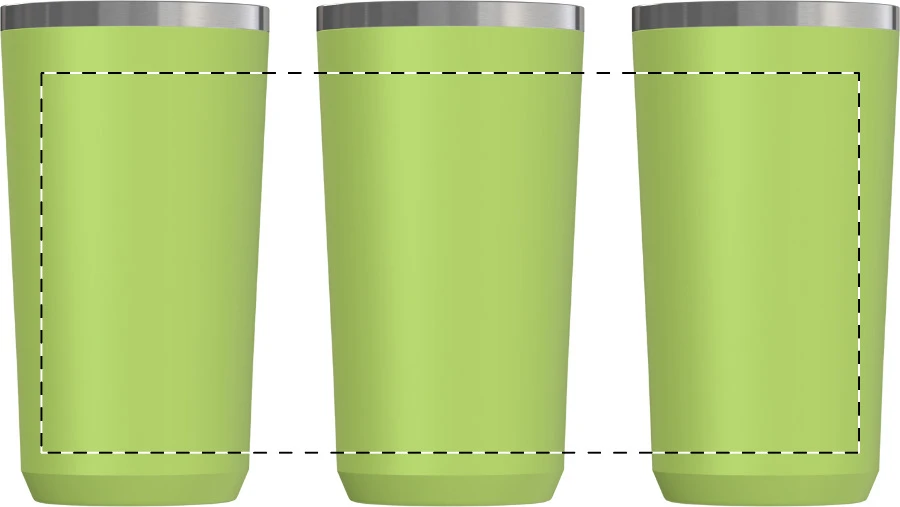 Lungogo termo hrnček – lime green – tlačová plocha – Obal