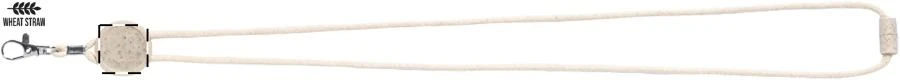 Strico lanyard – natural – tlačová plocha – Okrúhly